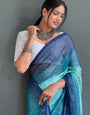 Chiffon Saree With Zari Work Patta Ready To Wear Saree
