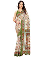Mehendi Green Silk Saree With Patola Printed