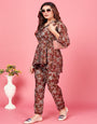 Brown Designer Chanderi Co-Ord Set