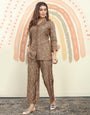 Brown Rayon Stylish Co-Ord Set