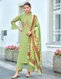 Light Green Rayon With Embroidery Salwar Suit