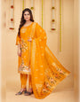 Orange Paithani Soft Silk Salwar Suit