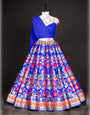 Blue Banarasi Silk With Zari Weaving Work Lehenga Choli
