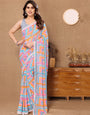 Grey Georgette With Printed Ready To Wear Saree