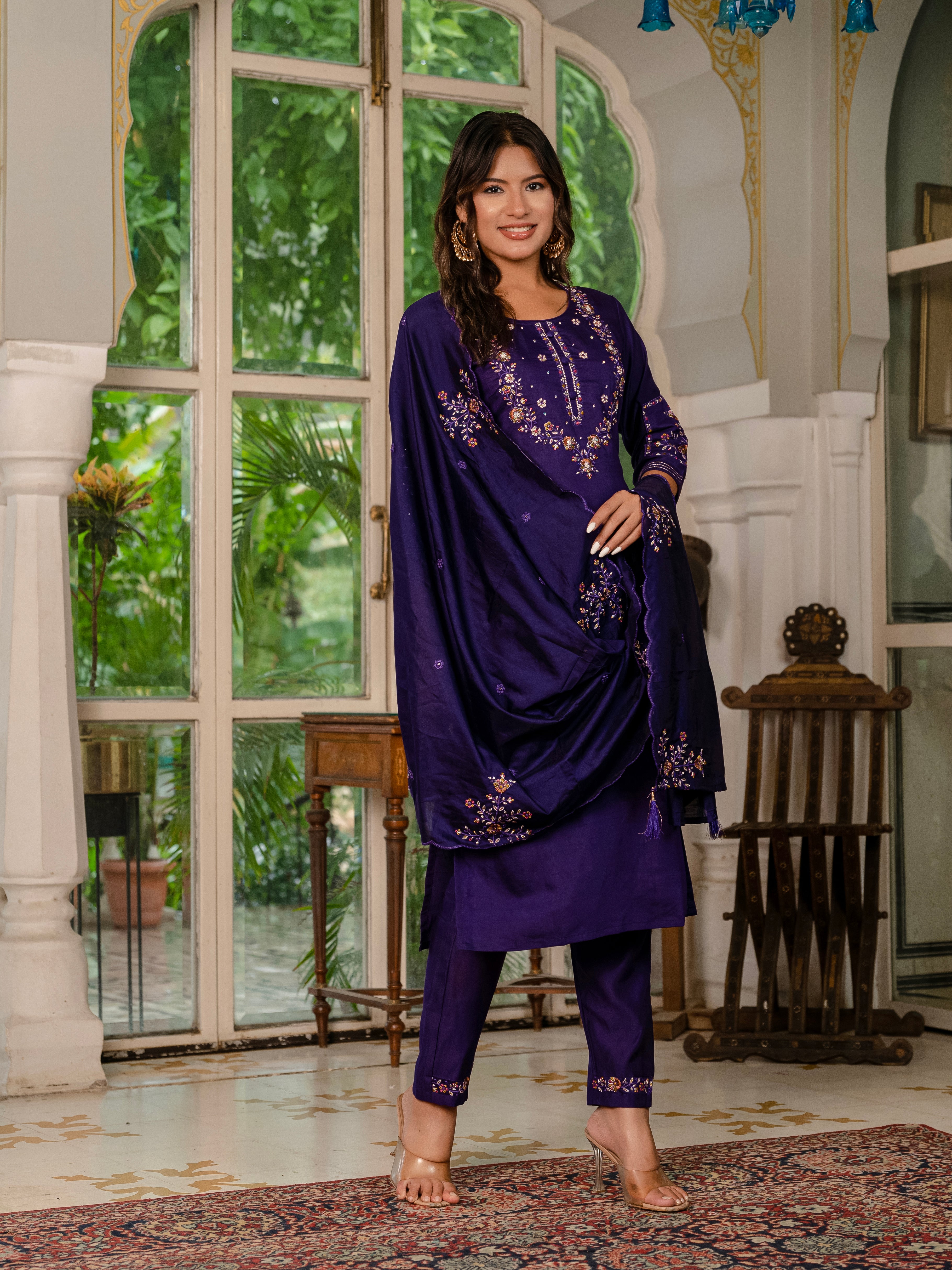 Elegant Straight Kurti Pant Dupatta Set