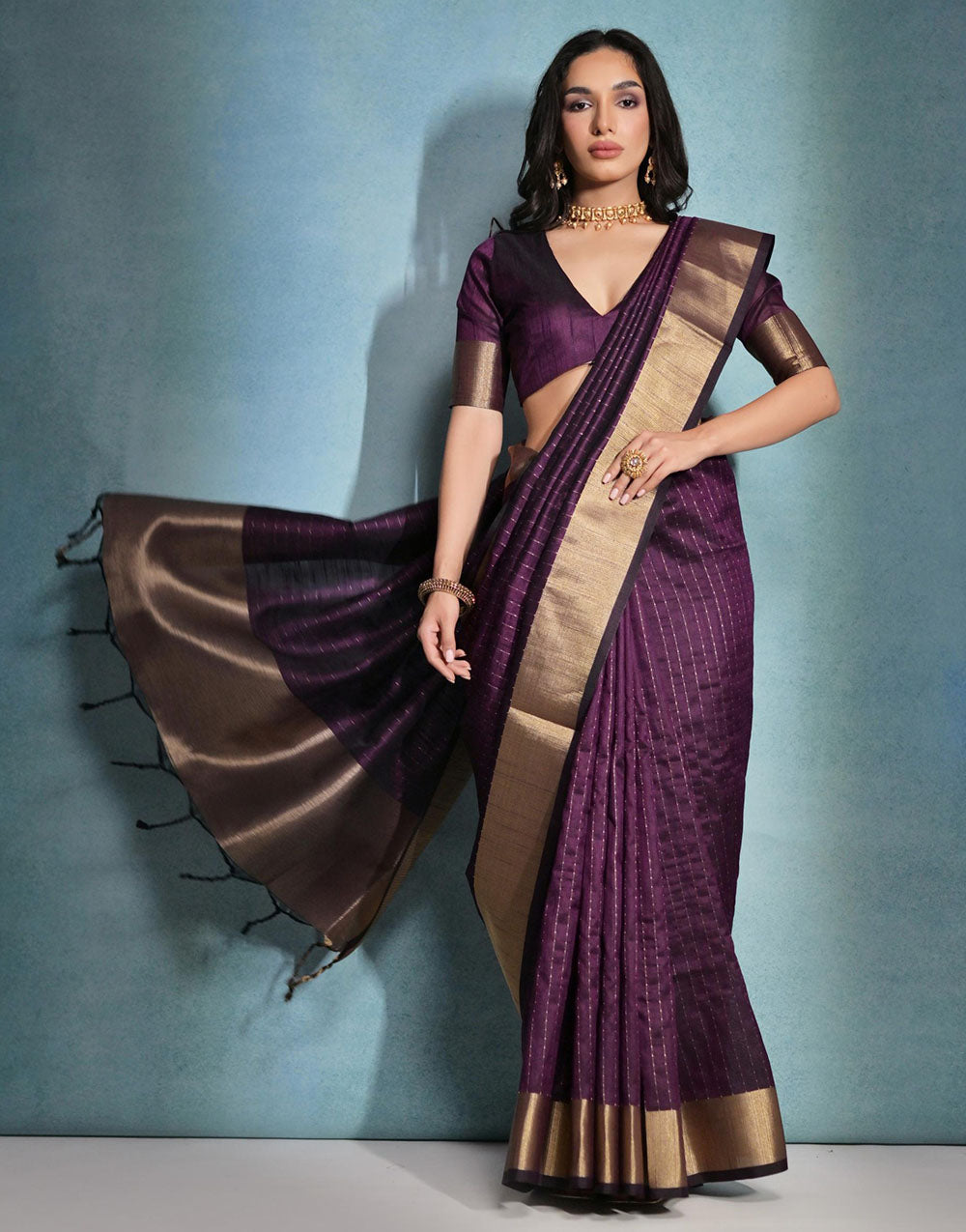 Fabulous Wine Soft Banarasi Raw Silk Zari Weaving Saree