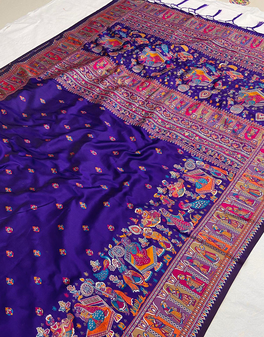 Purple Soft Banarasi Silk With Zari Weaving Work