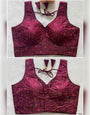 Magenta Phontam Silk Sequins Embroidery Blouse
