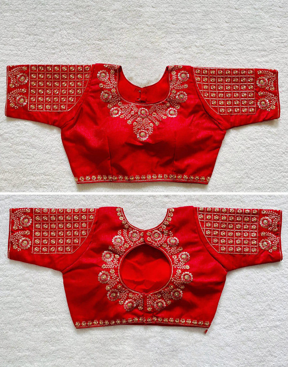 Red Phantom Silk Designer Blouse – Sareewave