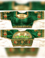 Green Fentam Silk With Embroidery Blouse