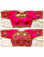 Pink Fentam Silk With Embroidery Blouse