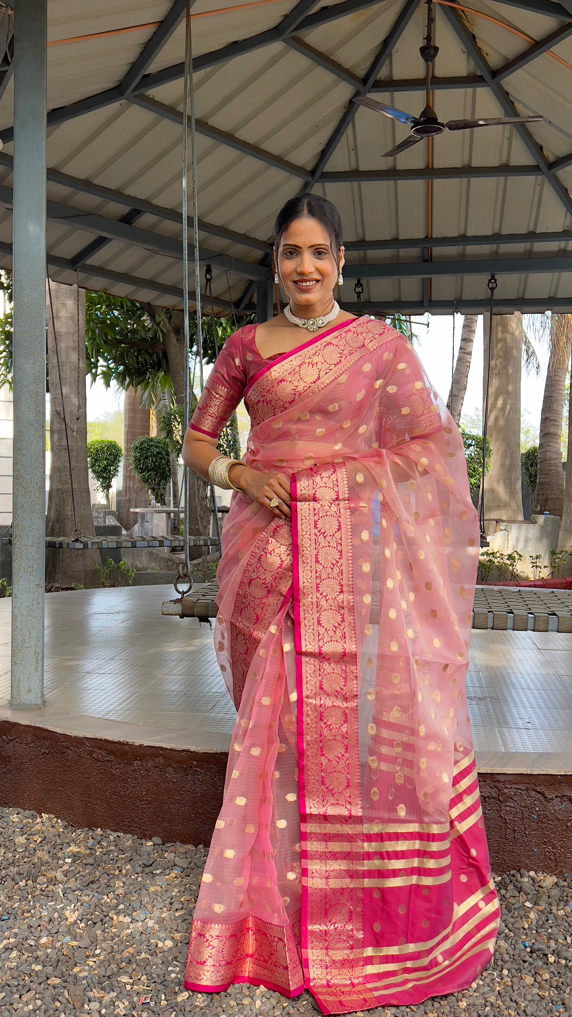 Graceful Ready To Wear Soft Organza Silk Saree With Blouse Piece