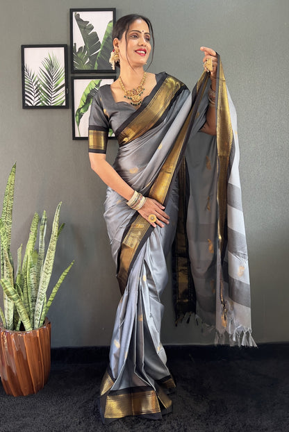 Cotton Silk Ready To Wear Saree Just In 1. MIN