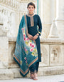 Midnight Green Rayon With Embroidery Work Salwar Suit