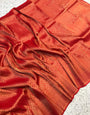 Red Banarasi Silk Saree With Weaving Work