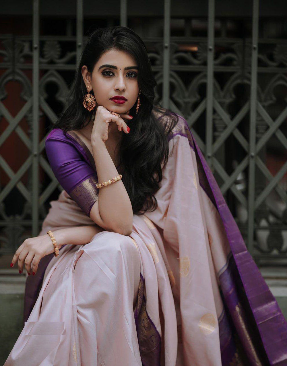 Latest purple kanjivaram silk saree - G3-WSA55300 | G3fashion.com