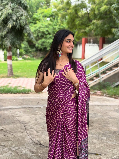 Ready To Wear Crape silk saree