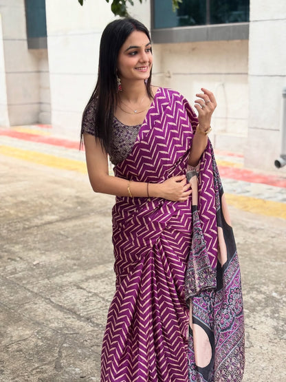 Ready To Wear Crape silk saree