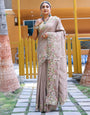 Crepe Pink Silk Saree With Embroidery Work