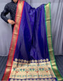 Neavy Blue  Paithani Saree With Weaving Work
