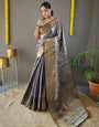 Neavy Blue Kanchipuram Silk Saree With Zari Weaving Work
