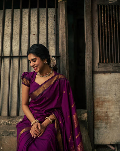 Banarasi Silk Saree With Zari Weaving Work