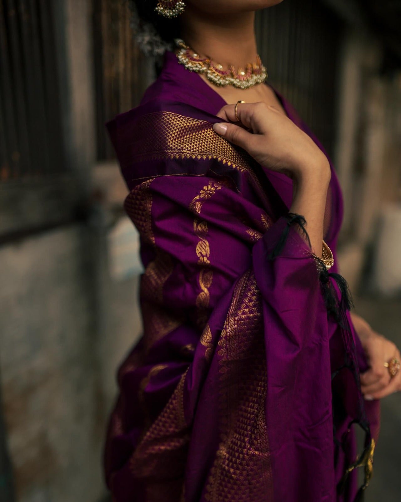 Banarasi Silk Saree With Zari Weaving Work