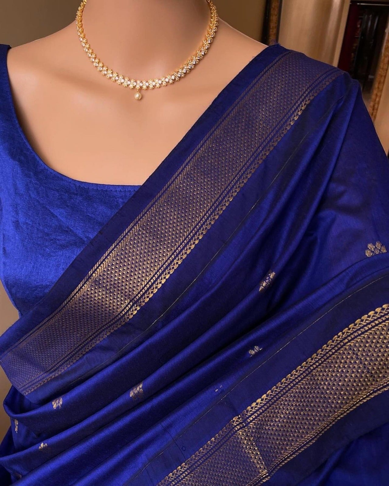 Banarasi Silk Saree With Zari Weaving Work
