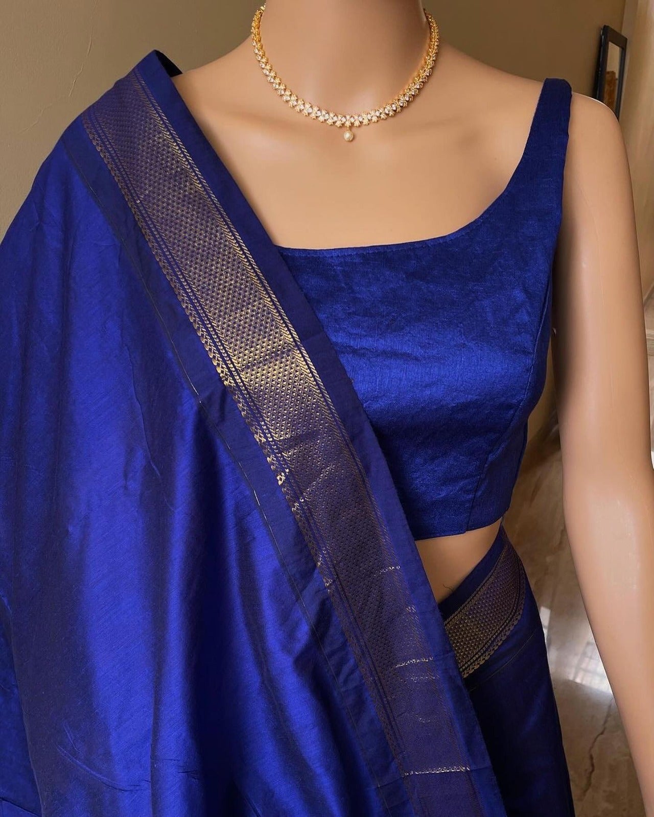Banarasi Silk Saree With Zari Weaving Work