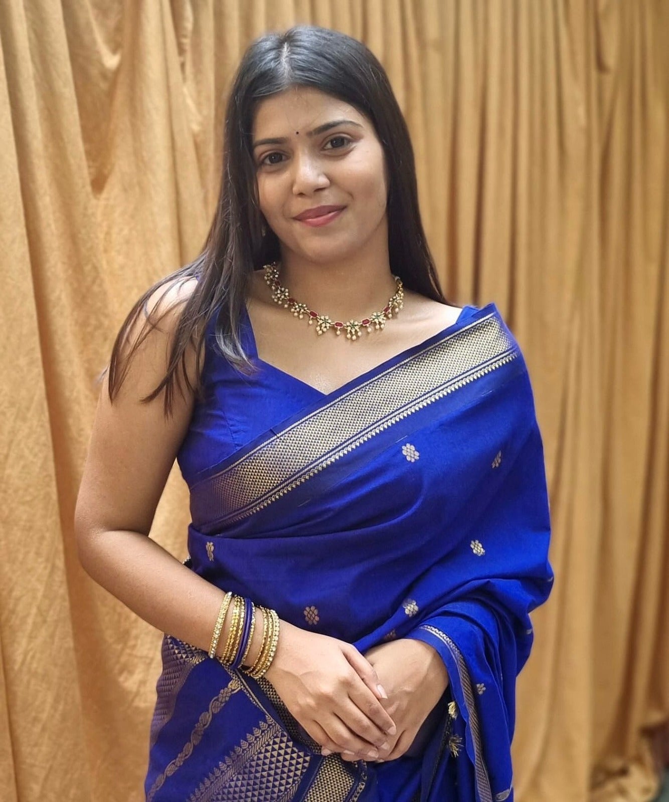 Banarasi Silk Saree With Zari Weaving Work