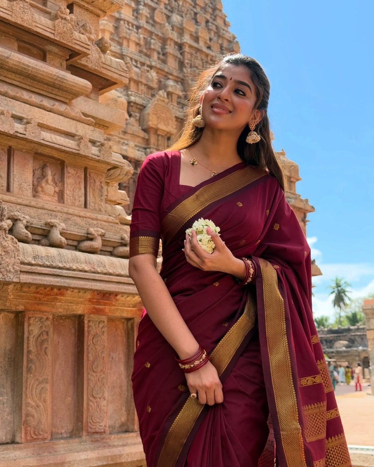 Banarasi Silk Saree With Zari Weaving Work