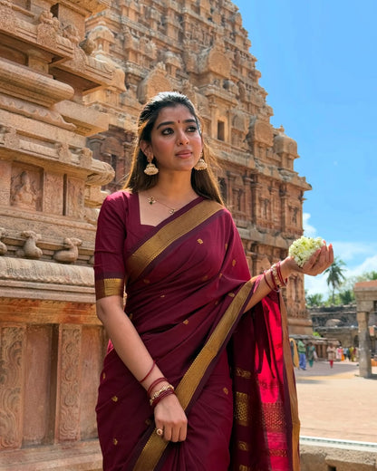 Banarasi Silk Saree With Zari Weaving Work
