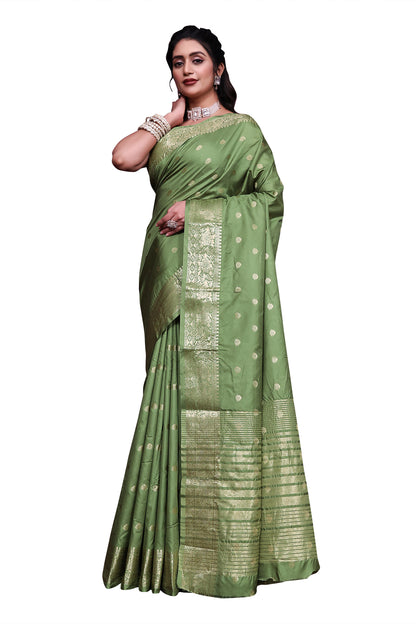 Graceful Satin Jacquard Woven Saree with Rich Textured Weaving