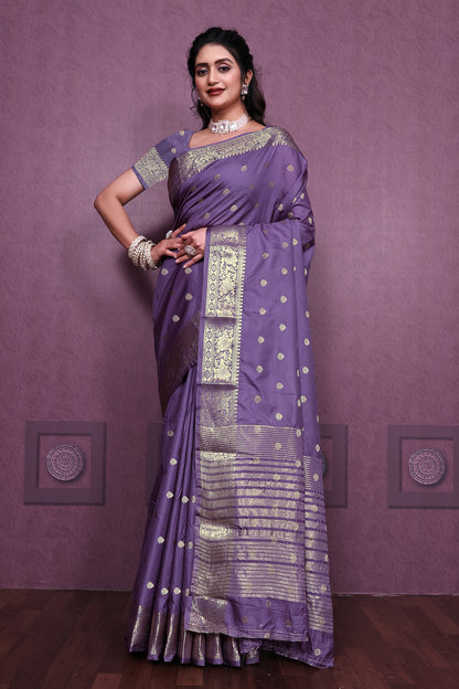 Graceful Satin Jacquard Woven Saree with Rich Textured Weaving