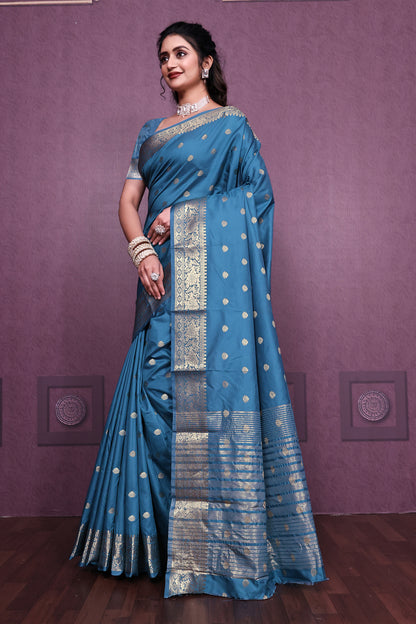 Graceful Satin Jacquard Woven Saree with Rich Textured Weaving