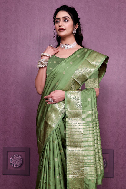 Exclusive Border Nimakari Design Soft Silk Saree