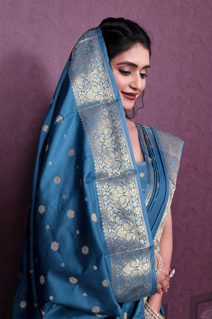 Exclusive Border Nimakari Design Soft Silk Saree