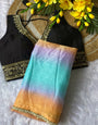Designer Space Silk Saree with Valmoti Work & Ready Blouse