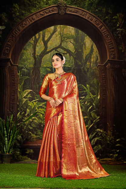 Traditional Pure Pattu Kanjivaram Silk Saree for Wedding & Festive Wear