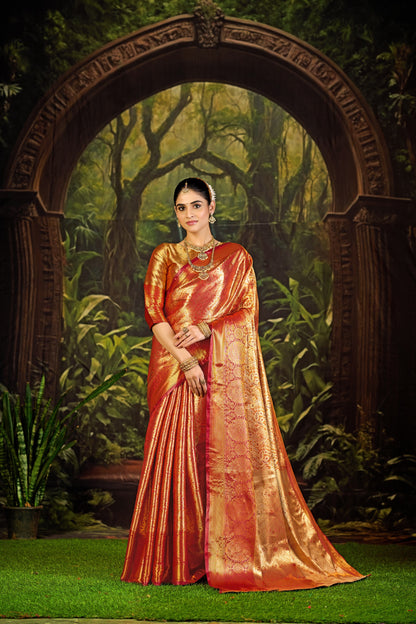 Traditional Pure Pattu Kanjivaram Silk Saree for Wedding & Festive Wear