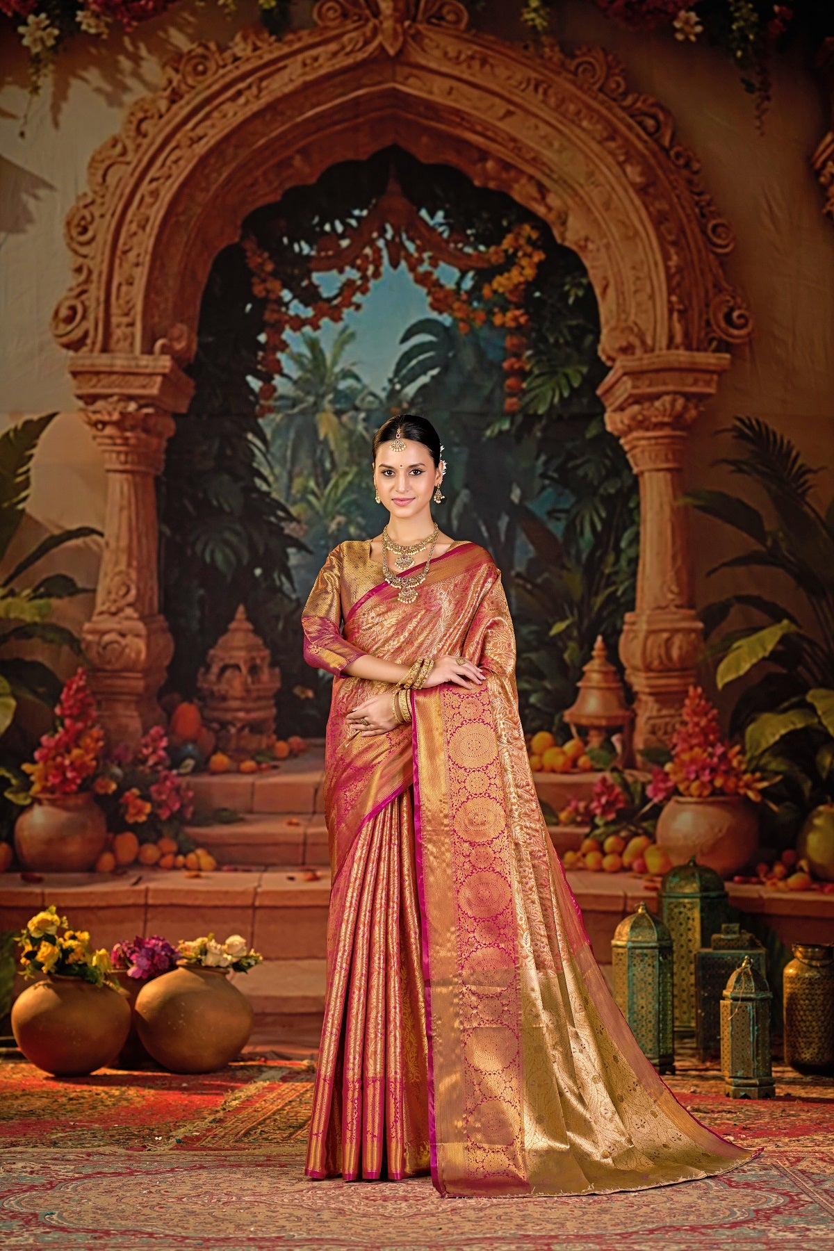 Traditional Pure Pattu Kanjivaram Silk Saree for Wedding & Festive Wear