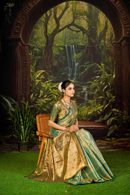 Traditional Pure Pattu Kanjivaram Silk Saree for Wedding & Festive Wear