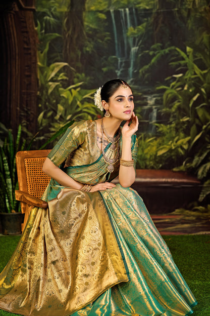 Traditional Pure Pattu Kanjivaram Silk Saree for Wedding & Festive Wear