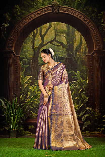 Traditional Pure Pattu Kanjivaram Silk Saree for Wedding & Festive Wear