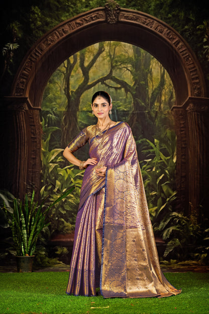 Traditional Pure Pattu Kanjivaram Silk Saree for Wedding & Festive Wear