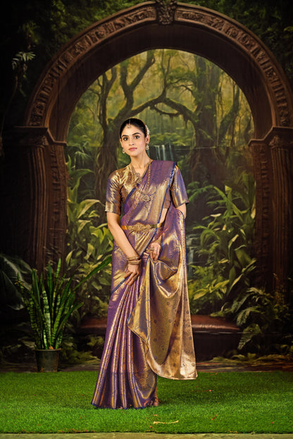 Traditional Pure Pattu Kanjivaram Silk Saree for Wedding & Festive Wear