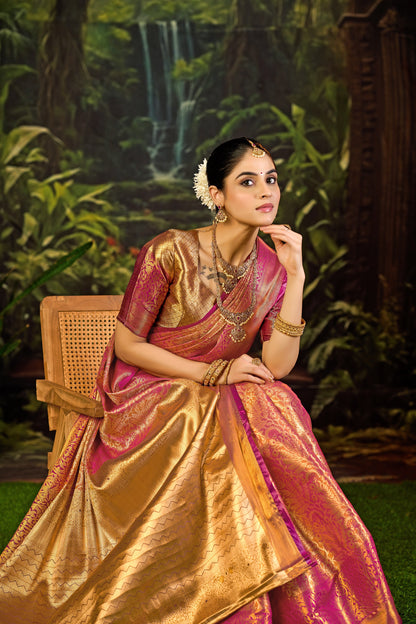 Classic Pure Pattu Kanjivaram Silk Saree – Premium Wedding Collection