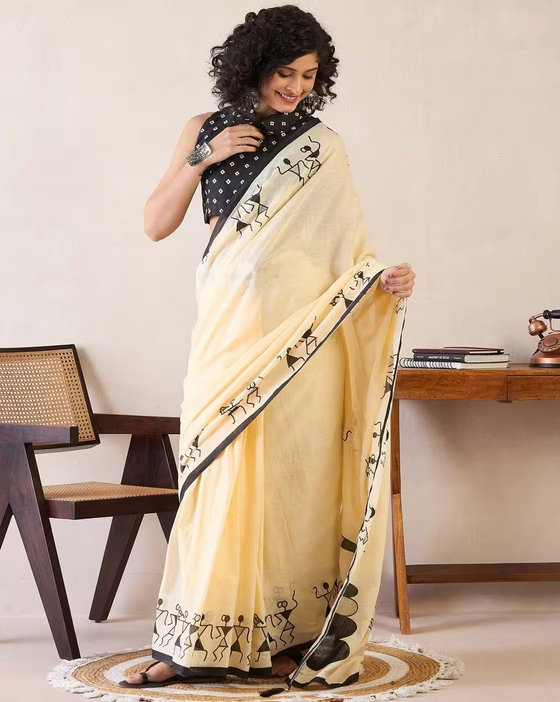 Sareewave Presents Designer Cotton Linen Silk Saree