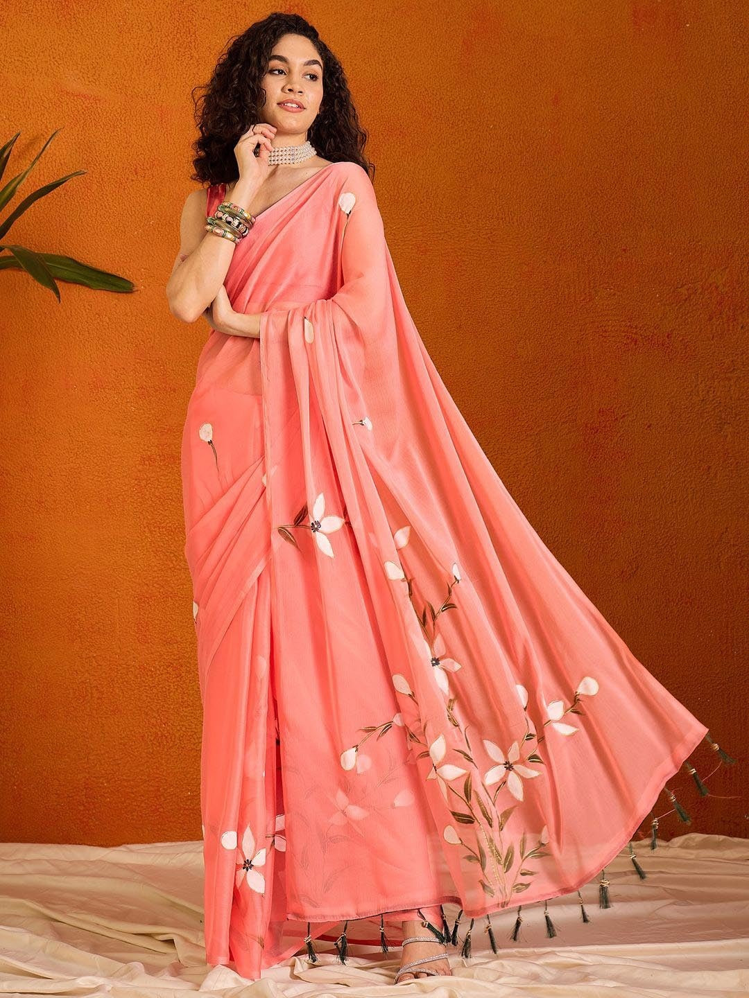 Sareewave Presents Designer Cotton Linen Silk Saree