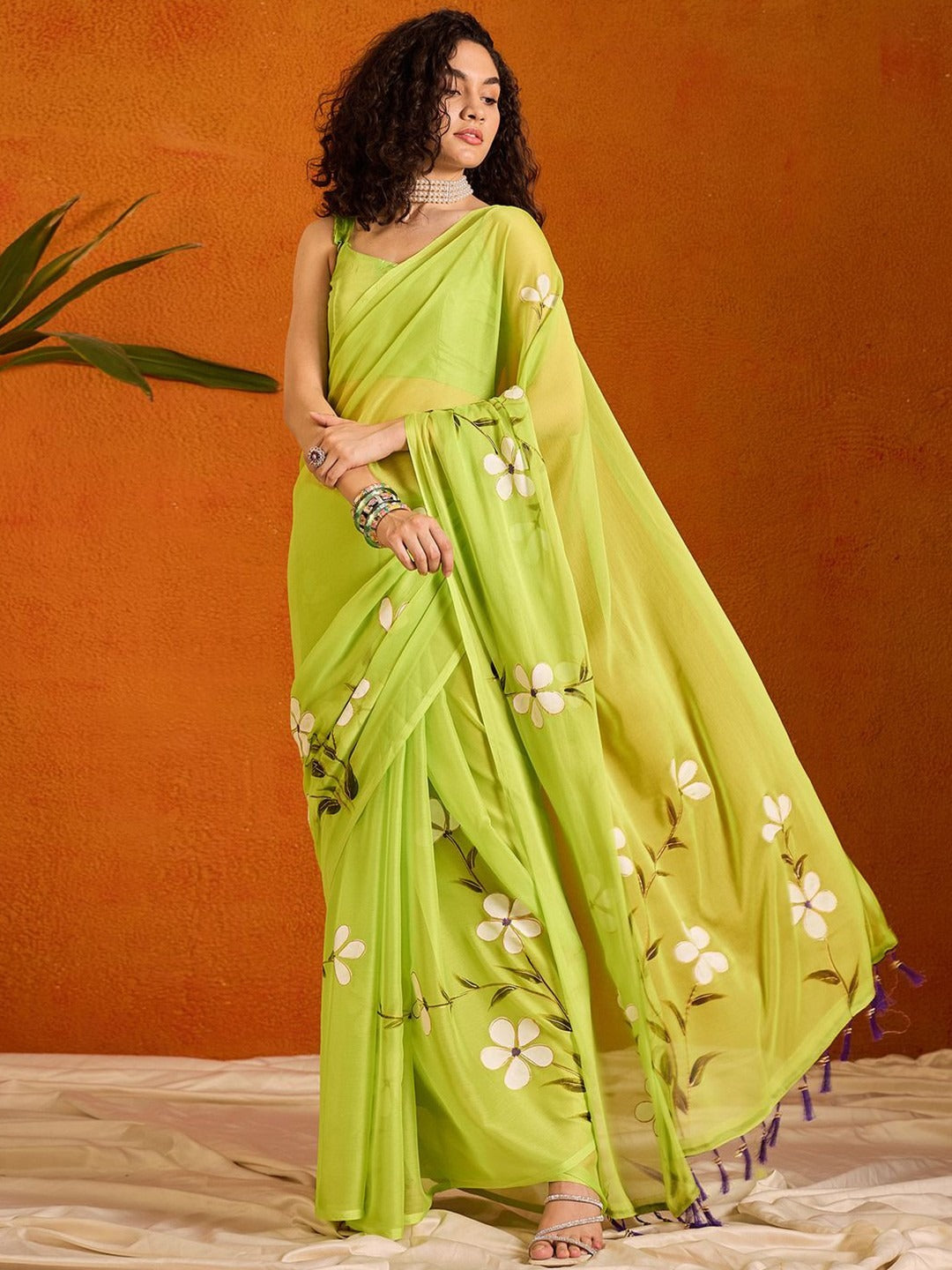 Sareewave Presents Designer Cotton Linen Silk Saree